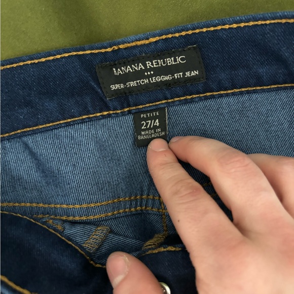 NWOT Banana Republic Super Stretch Legging High Rise Denim Sz 4 27 Skinny Jeans - Picture 4 of 9